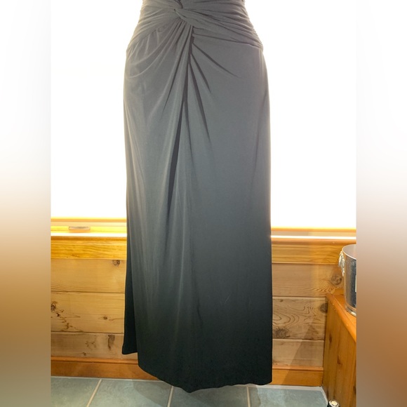 TADASHI SHOJI Woman’s XL Rune Twisted Black Evening Gown - Picture 11 of 12